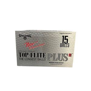 SPALDING Top-Flite Plus 2 Golf Balls 15 Ball Pack White Unopened